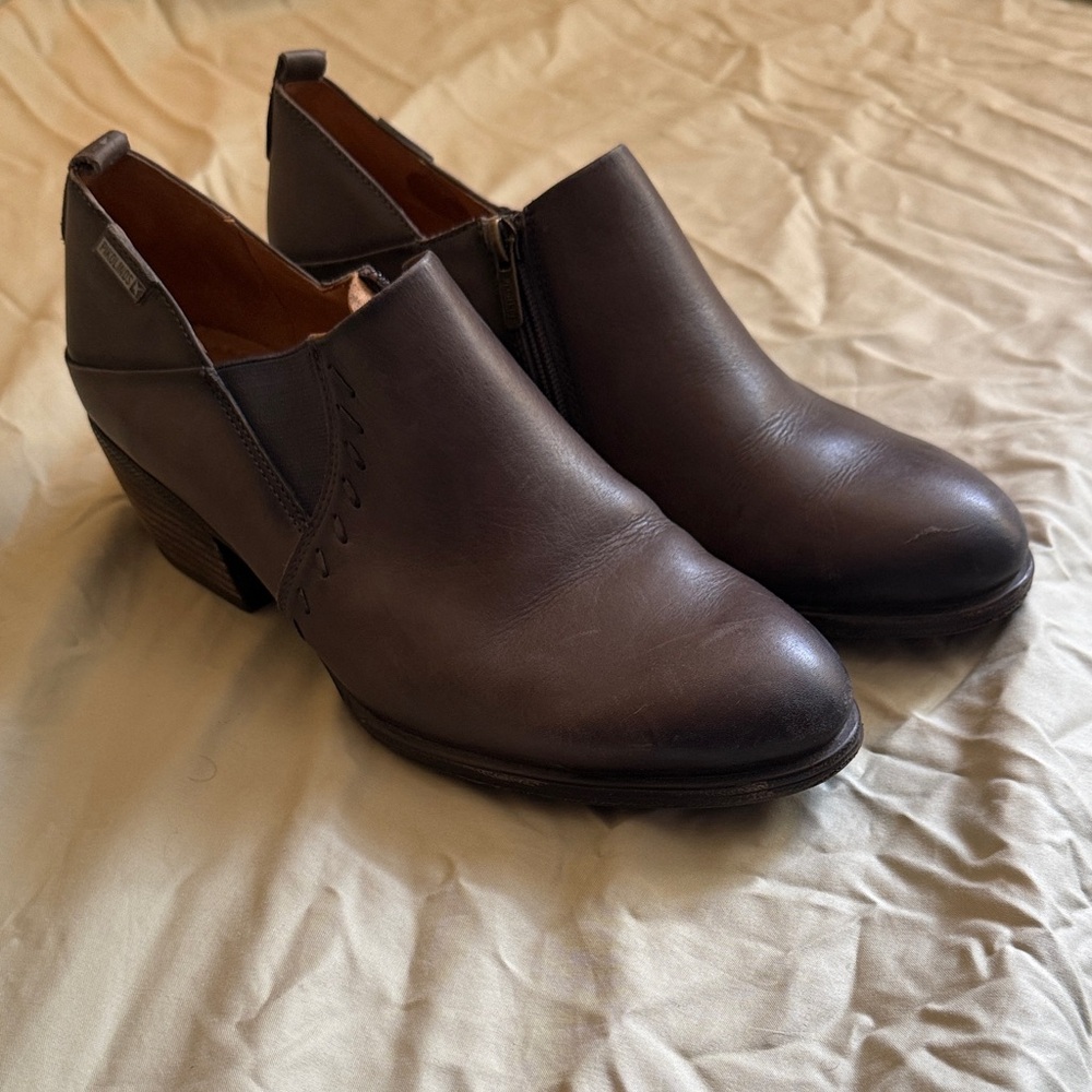 PIKOLINOS Dark Brown Leather Booties